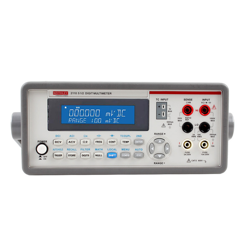 Keithley 2110 系列：5½ 位双显示器 USB 万用表